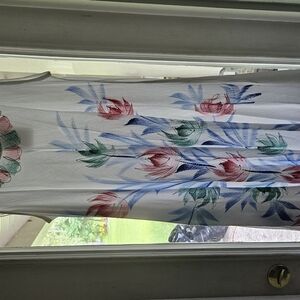 Floral Maxi Dress - White with Multicolor Design